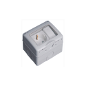 Base de enchufe estanca IP55 tipo schuko con interruptor