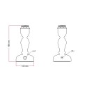 Base de lámpara recargable de madera sin cables para pantalla