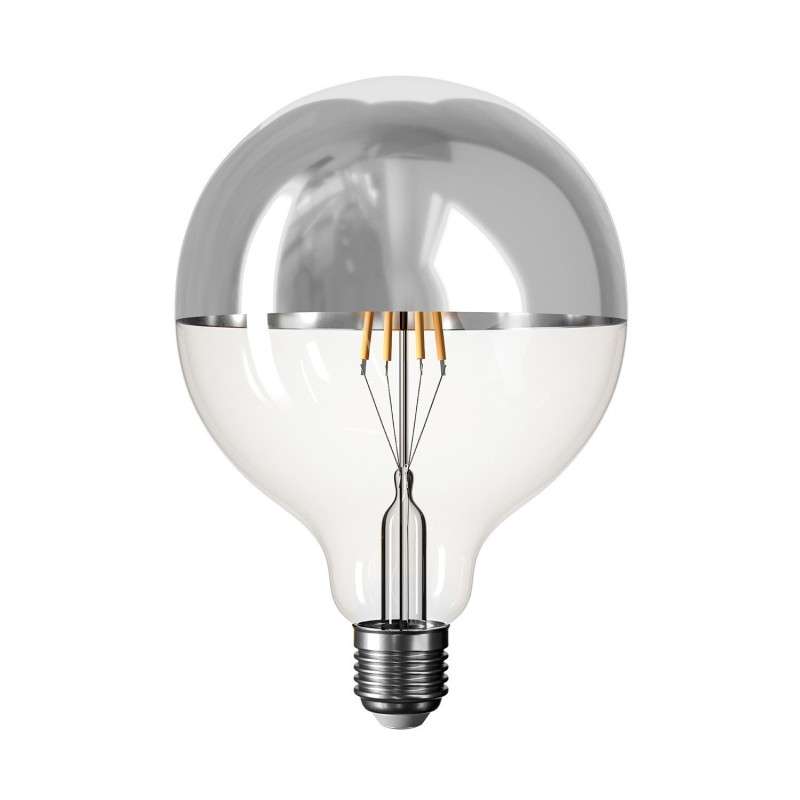 Bombilla LED 125mm 5V 1,3W 110Lm E27 2500K regulable y cromada