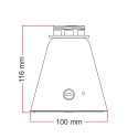 Base de lámpara cónica recargable sin cables y para pantalla