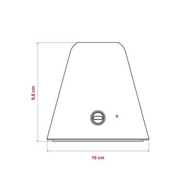 Base de lámpara cónica recargable sin cables y para bombilla