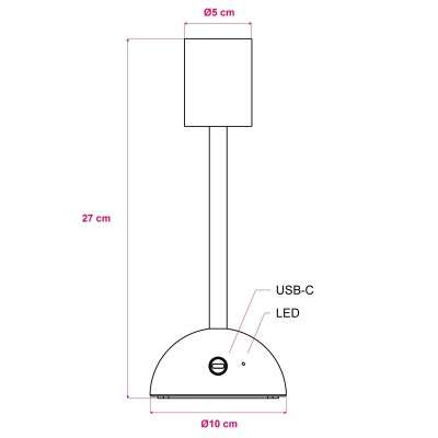 Base de lámpara recargable sin cables y para bombilla
