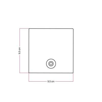 Base de lámpara recargable de madera sin cables forma cúbica