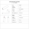 Base de lámpara recargable de madera sin cables forma cúbica