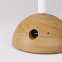 Base de lámpara madera, recargable sin cables y para pantalla