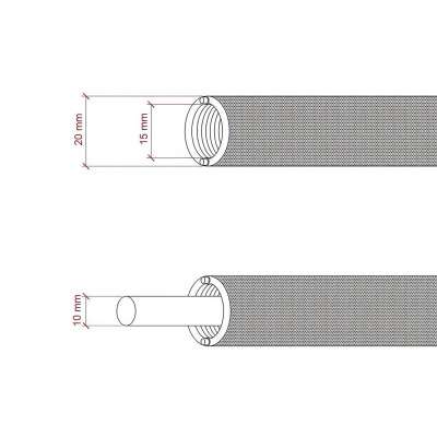 Tubo decorativo semiflexible beige Ø20 mm | Fábrica Tu Lámpara