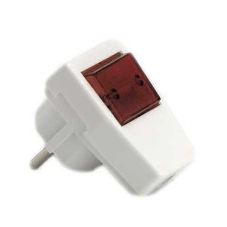 Clavija enchufe tipo acodada con interruptor incorporado