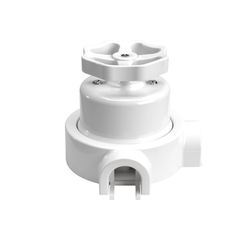 Interruptor porcelana pomo de rueda tubo 20 mm | Fábrica Tu Lámpara