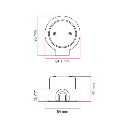 Caja ciega conexiones porcelana para tubo 20 mm | Fábrica Tu Lámpara