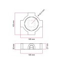 Base porcelana 4 salidas para tubo 20 mm | Fábrica Tu Lámpara