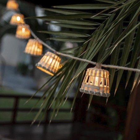 Guirnalda 10 luces LED IP44 carga solar y batería | Fabrica Tu Lámpara