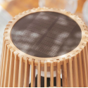 Lámpara solar de bambú con batería recargable sin cables