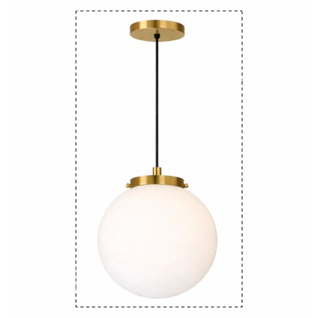 KIT CORE- Lámpara colgante con globo de cristal con cuello