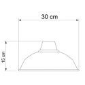 Pantalla metálica esmaltada acampanada E27 de 30 cm | Para lámparas colgantes