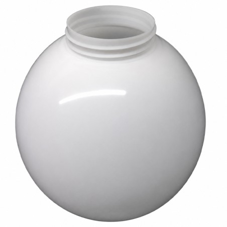 Globo PMMA blanco con cuello roscado para farolas y lámparas