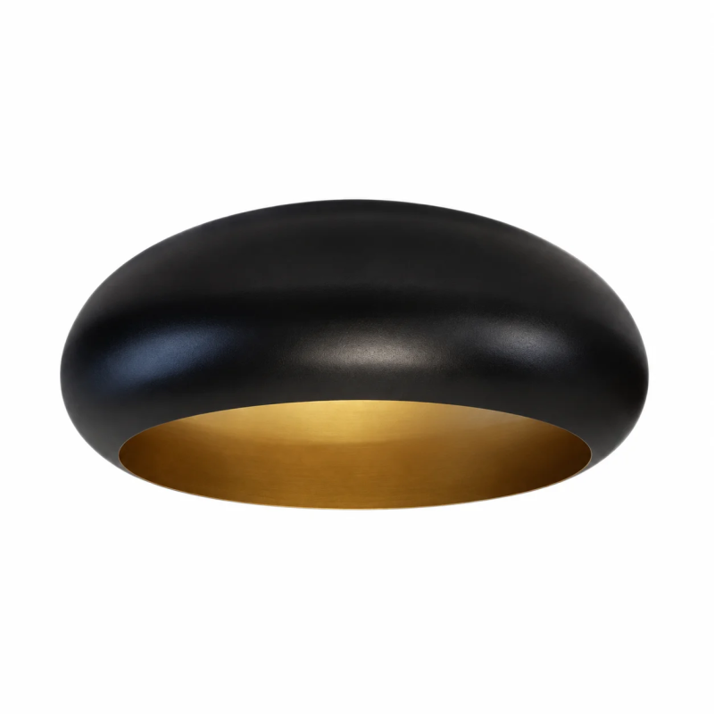 Campana de metal achatada Ø220 mm x 90 mm para lámparas