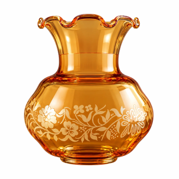 Tulipa de cristal Señorita ámbar Ø120 × 140 mm para fijación con muelles