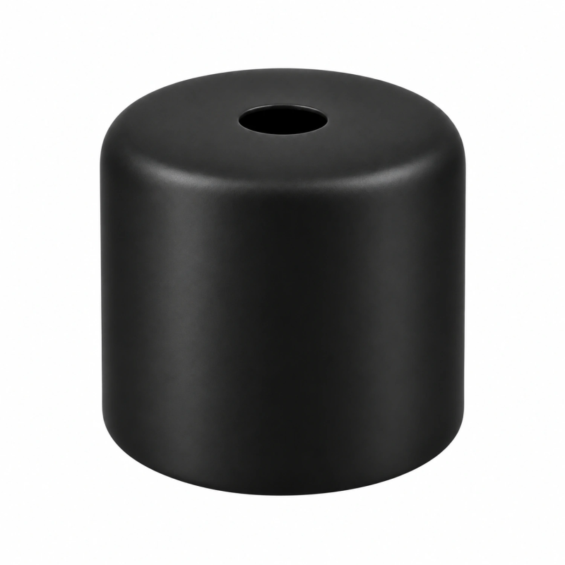 Cubreportalámparas E27 corto Ø42 × 37 mm en tres acabados
