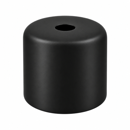 Cubreportalámparas E27 corto Ø42 × 37 mm en tres acabados