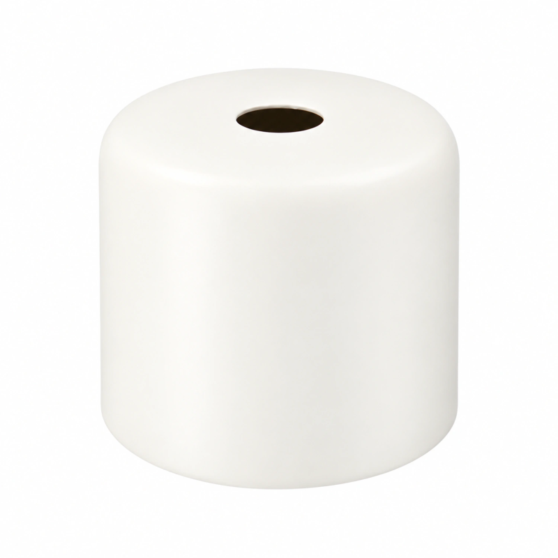 Cubreportalámparas E27 corto Ø42 × 37 mm en tres acabados