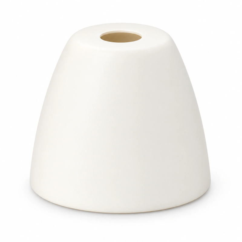 Cubreportalámparas E27 cónico blanco roto Ø44 × 40 mm