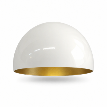 Campana media bola Ø160 × 82 mm con interior dorado