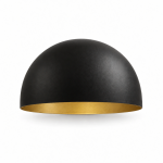 Campana media bola Ø160 × 82 mm con interior dorado
