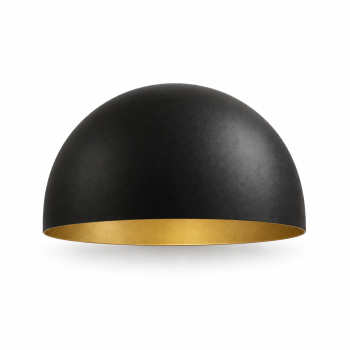Campana media bola Ø160 × 82 mm con interior dorado