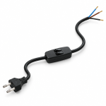 Conexión negra con dos interruptores y cable de 2 m