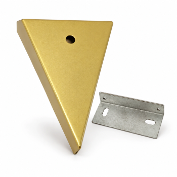 Soporte triangular para techo y pared 100 × 150 × 20 mm con soporte trasero