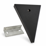 Soporte triangular para techo y pared 100 × 150 × 20 mm con soporte trasero