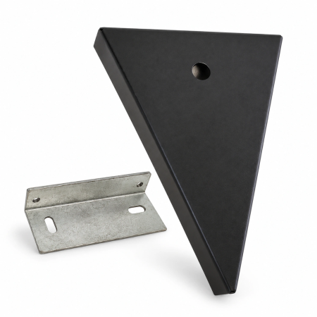 Soporte triangular para techo y pared 100 × 150 × 20 mm con soporte trasero