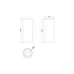 Pantalla cilíndrica de madera Ø60 × 150 mm con portalámparas E14