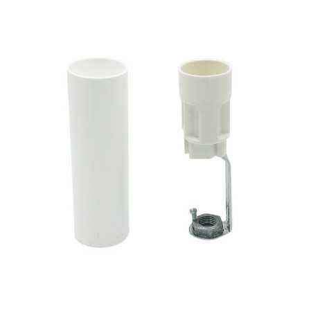 Funda tipo vela de color blanco forma lisa y corta 60mm