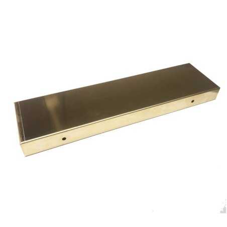 Soporte de metal latonado de 300mm largo x 80mm ancho