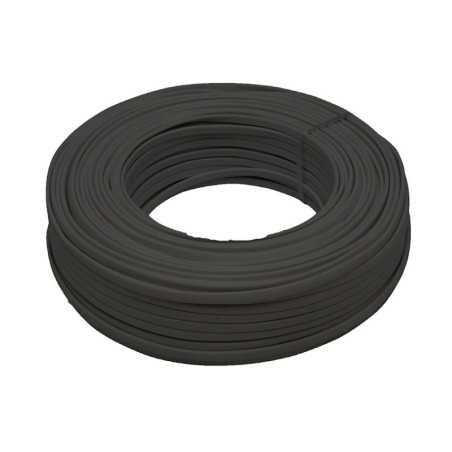 Bobina 100 mts cable eléctrico manguera plana negra