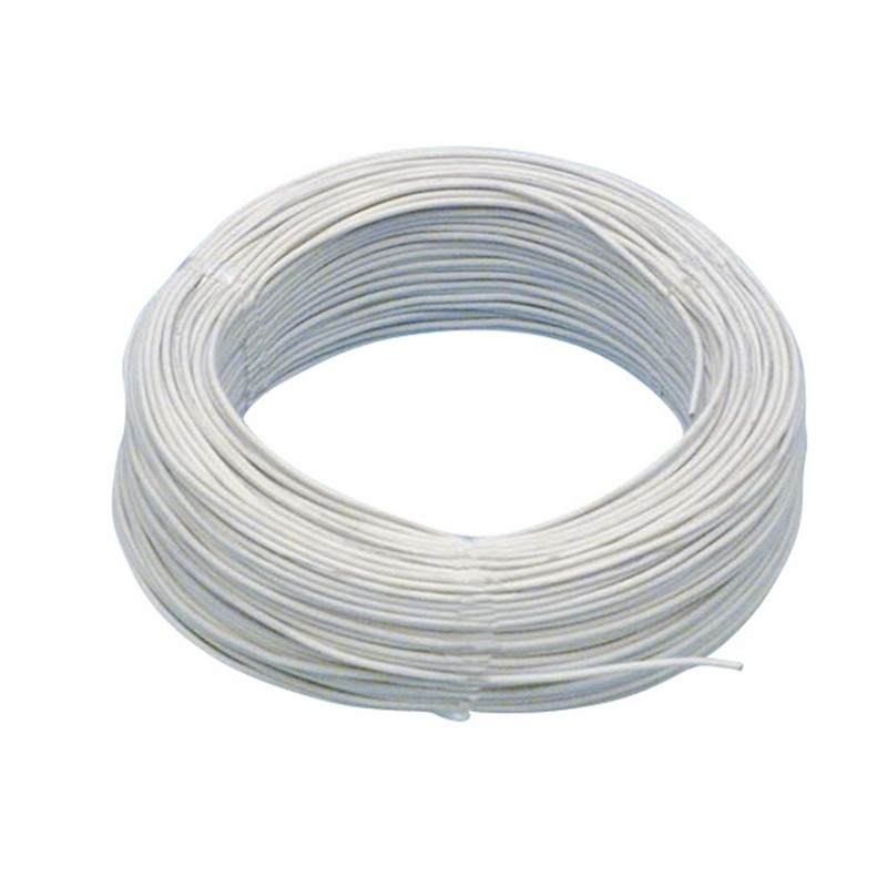 Bobina 100 mts cable eléctrico unipolar color blanco