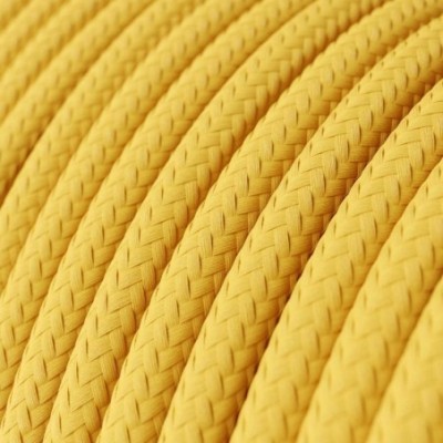 Cable decorativo textil a metros homologado color amarillo