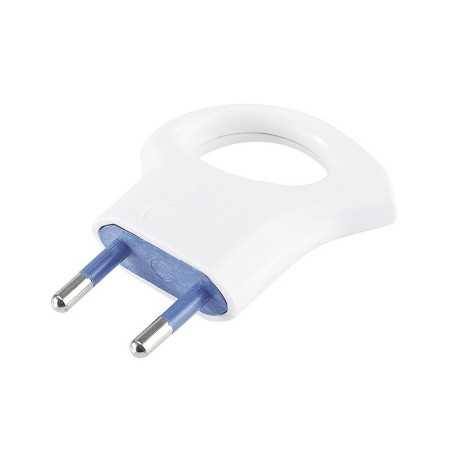 Clavija enchufe blanca con asa decorativa para lámparas