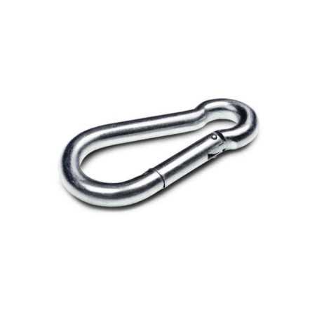 Mosquetón niquel colgar lámparas 7cm alto x 7mm grosor