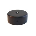 Soporte metal color negro 60mm diámetro alto una salida