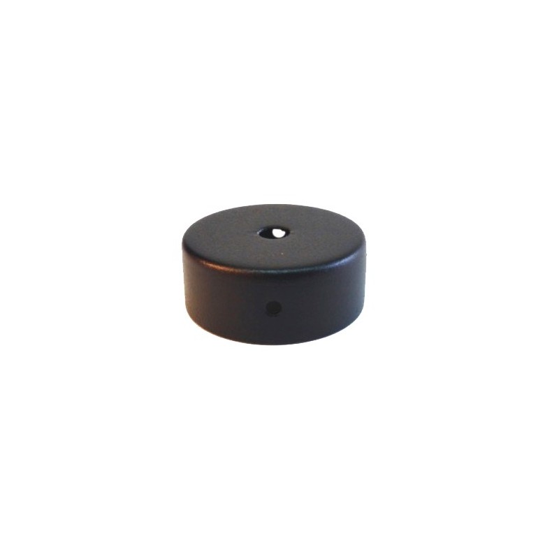 Soporte metal color negro 60mm diámetro alto una salida