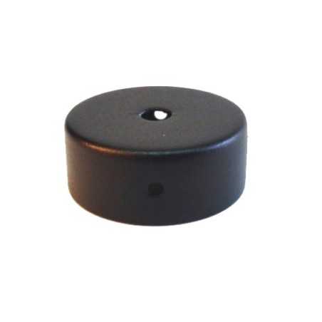 Soporte metal color negro 60mm diámetro alto una salida