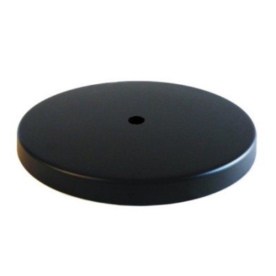 Soporte metal color negro 160mm diámetro y una salida