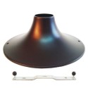 Soporte metal negro para portalámparas 185mm x 70mm