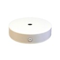 Soporte de metal color blanco 65mm diámetro y una salida