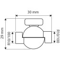 Rótula de latón llave lazo de 30mm de alto para lámparas