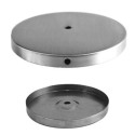 Base para pie lámpara en acero mate 140mm diámetro