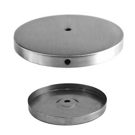 Base para pie lámpara en acero mate 140mm diámetro