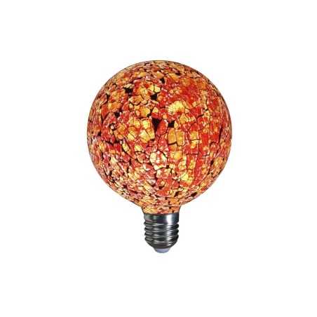 Bombilla decorativa de silicona superficie tiffany naranja